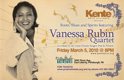 Vanessa Rubin Quartet Playbill Poster